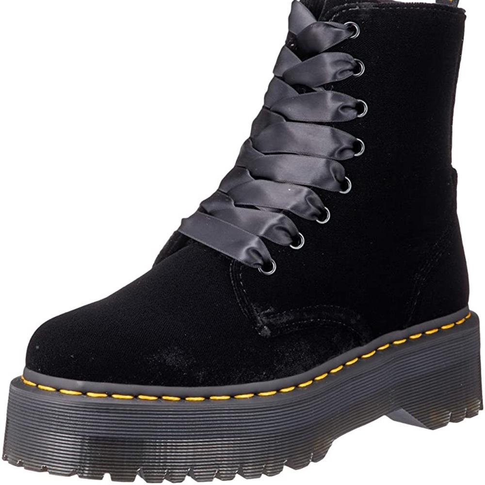 Black Velvet Platform Dr Martens sz 9 RARE